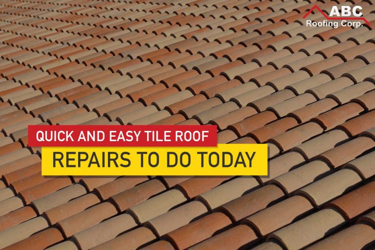 These Tile Roof Repairs are Quick and Easy To Arrange