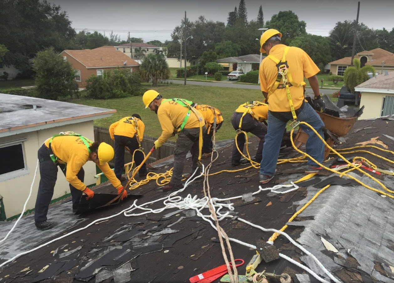 residential roofer's preforming their job